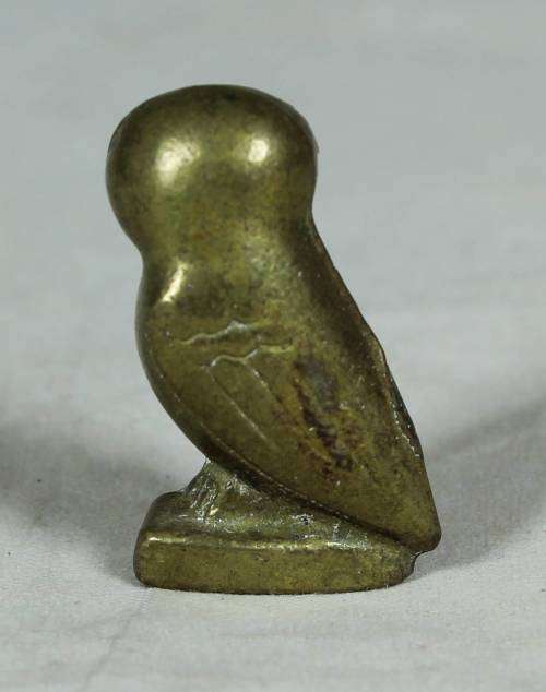 MINIATURE BRASS OWL LOOKING SIDEWAYS -BID NOW!!