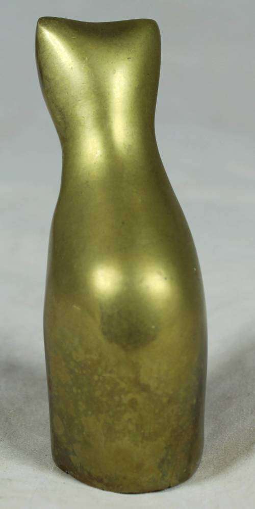 MINIATURE BRASS SEATED CAT-BID NOW!!