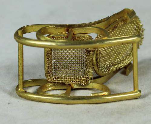 Miniature brass rocking chair