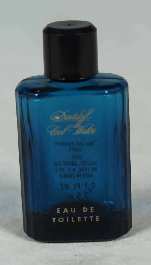 MINIATURE EMPTY DAVIDOFF EAU DE TOILETTE  PERFUME BOTTLE (BEAUTIFUL) BID NOW!!