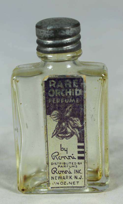EMPTY RONNI RARE ORCHID PERFUME BOTTLE (BEAUTIFUL) BID NOW!!