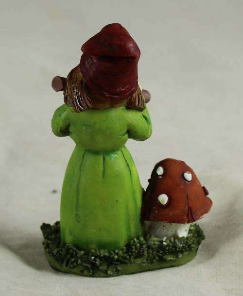 MINIATURE GARDEN GNOME-PLAYING A FLUTE(LOVELY) BID NOW!!