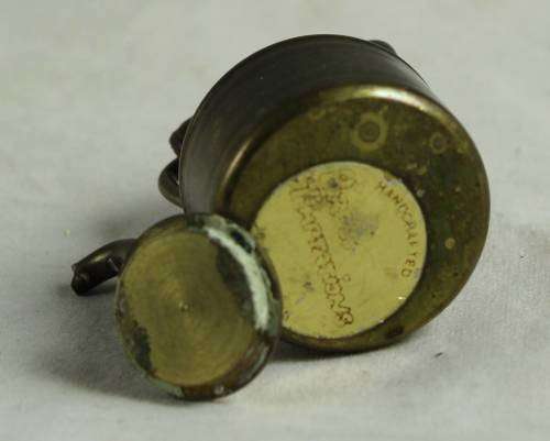 MINIATURE BRASS-KETTLE WITH A WOODEN HANDLE-BID NOW!!