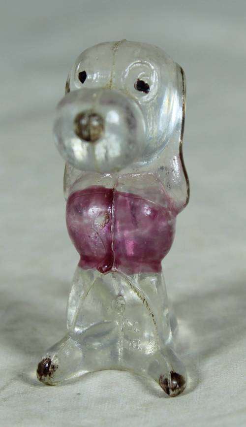 CLEAR PLASTIC POODLE(LOVELY) BID NOW!!!