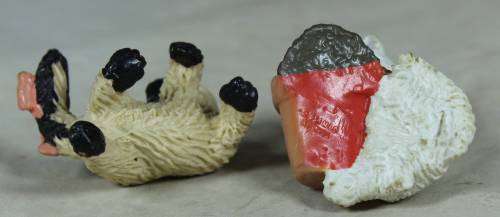 Pair of hard plastic playful cats