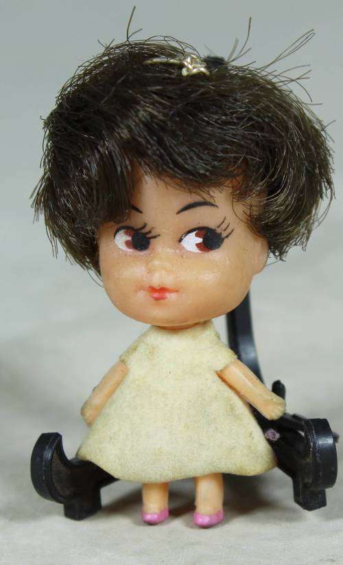 LIDDLE KIDDLE DOLL 1980`S IN A YELLOW DRESS(LOVELY) BID NOW!!!