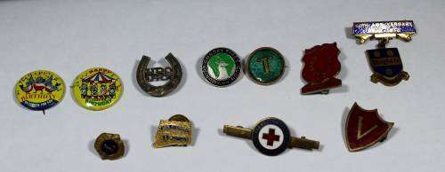 SET OF ELEVEN LAPEL PINS-BID NOW!!