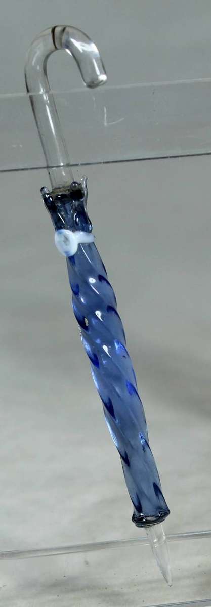 LOVELY MINIATURE GLASS UMBRELLA -BID NOW!!