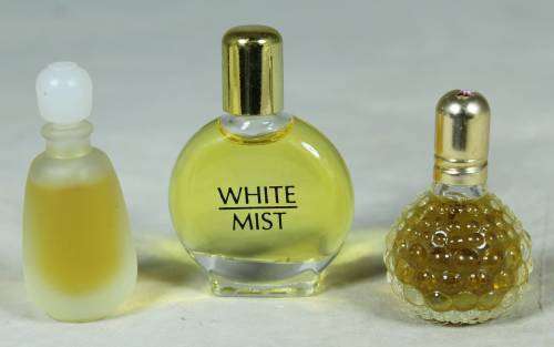 SET OF THREE MINIATURE PERFUME BOTTLES-BID NOW!!