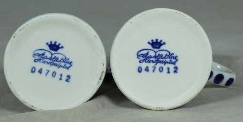 Hand Painted Delft Blue Candle Holder Pair - A Beauty - Bid Now!!!