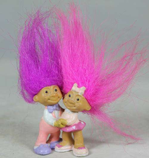 Miniature Troll Loving Couple - A Beauty