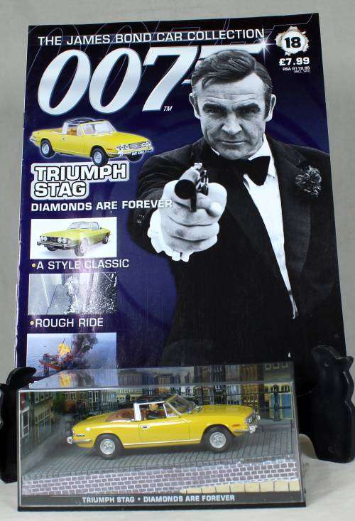 JAMES BOND 007 WITH MAGAZINE UNIVERSAL HOBBIES-Triumph Stag (Diamonds Are Forever #18)