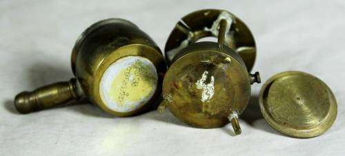 MINIATURE BRASS LARGE POT ON BURNER- BID NOW!!!