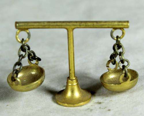 Miniature brass scales