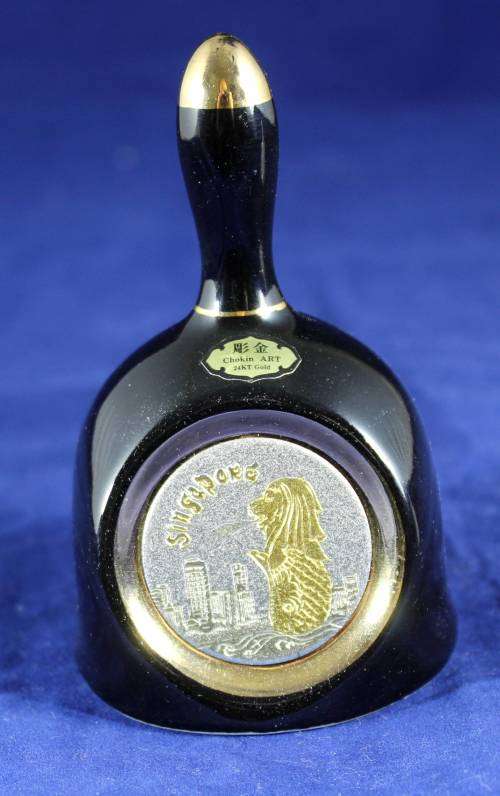 Singapore Chokin 24 kt Gold - Porcelain - Small Bell - Gorgeous! - Bid Now!!!