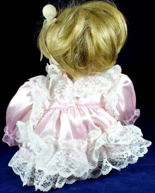 Porcelain Doll - Girl in Pink Satin Dress  - Beautiful!! - Bid Now!
