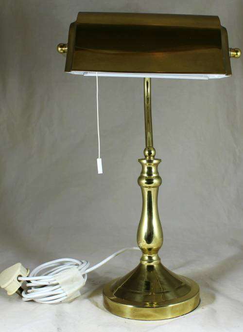 Traditional Bankers Light with Brass Shade - Act fast and bid now!!!