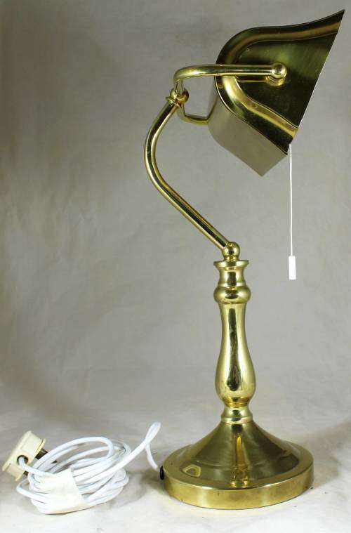 Traditional Bankers Light with Brass Shade - Act fast and bid now!!!