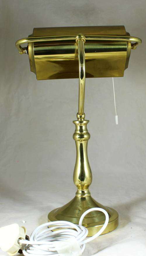 Traditional Bankers Light with Brass Shade - Act fast and bid now!!!