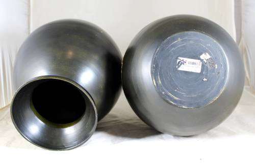 Pair of large bamboo vases