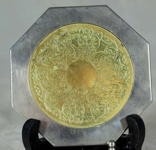 Set of five metal coasters