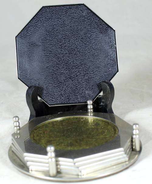 Set of five metal coasters