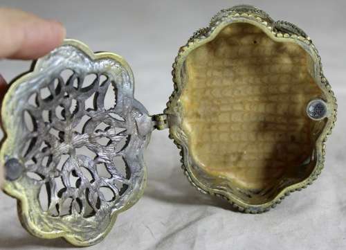 Small Bedazzled Metal Container - Low Price!! Bid Now!!