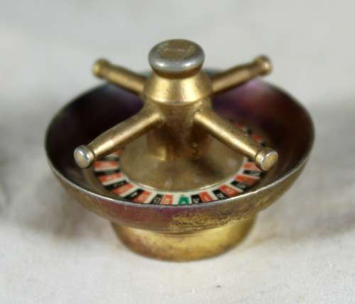 Miniature Bronze Roulette Wheel - Low Price!! Bid Now!!