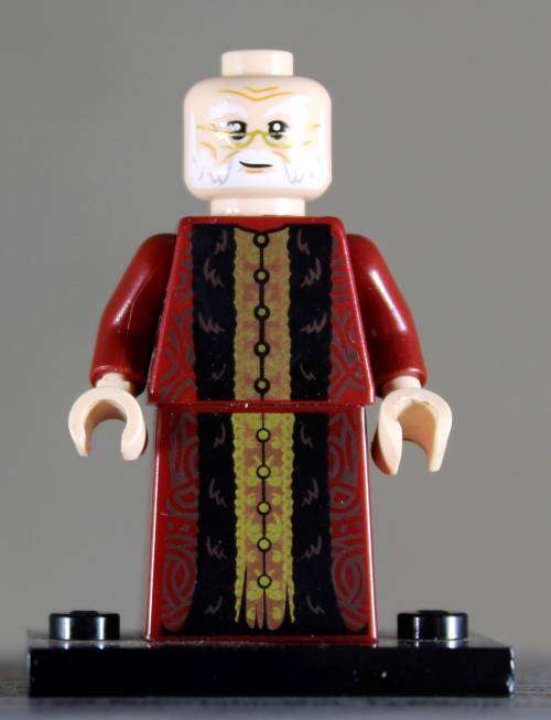 Lego mini figurine - Headmaster Albus Dumbledore - Harry Potter - On stand (COLHP24)