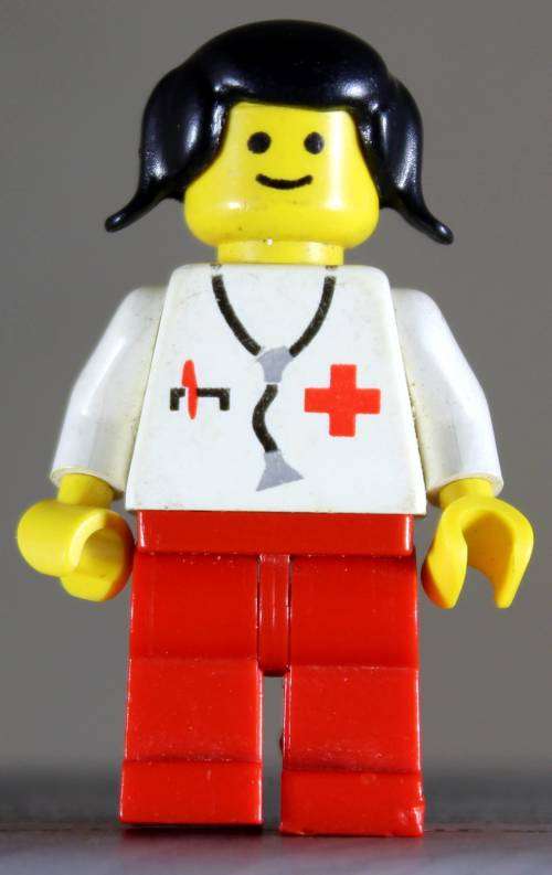 LEGO MINI FIGURINE - Doctor With Stethoscope and Pigtails ( DOC001)