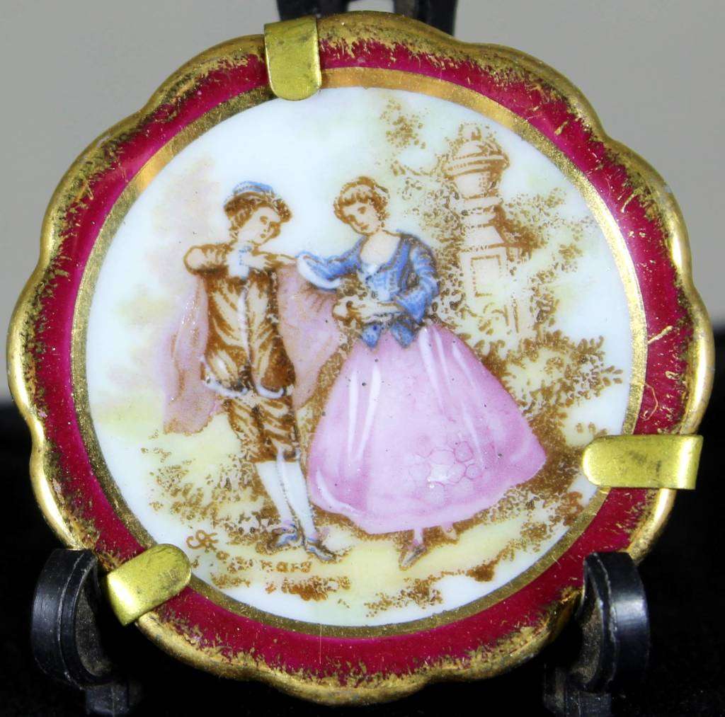 Limoges Miniature - Display Plate - Victorian Courtship - Beautiful!!! BID NOW!!!!