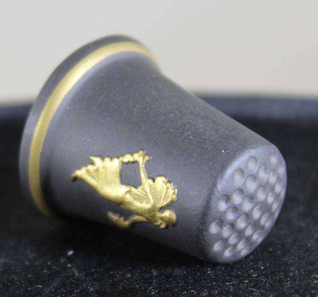 Collectible Thimble - Very Rare - Wedgwood Black Thimble - Angel - Act Fast!! Bid Now!!!