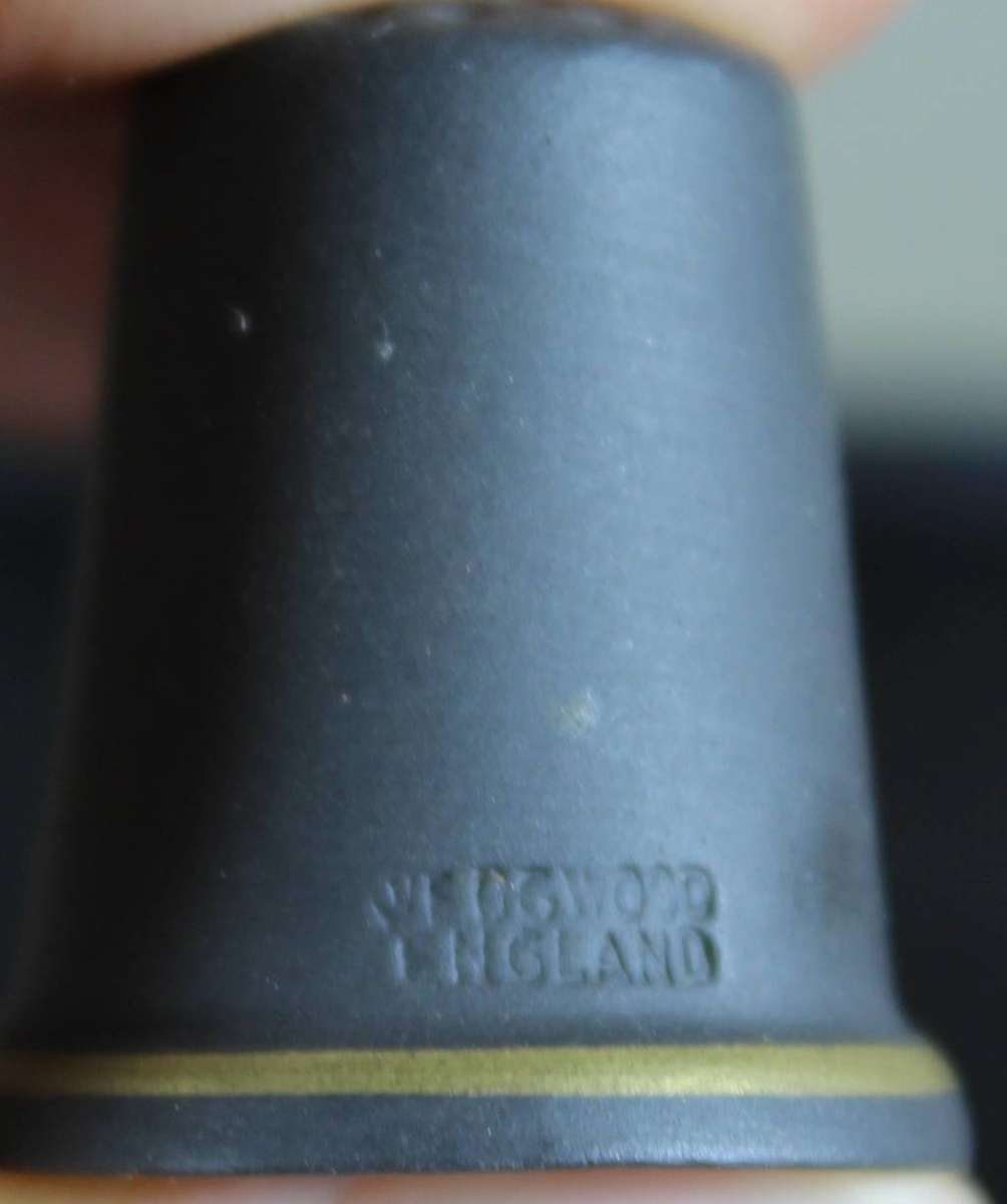 Collectible Thimble - Very Rare - Wedgwood Black Thimble - Angel - Act Fast!! Bid Now!!!