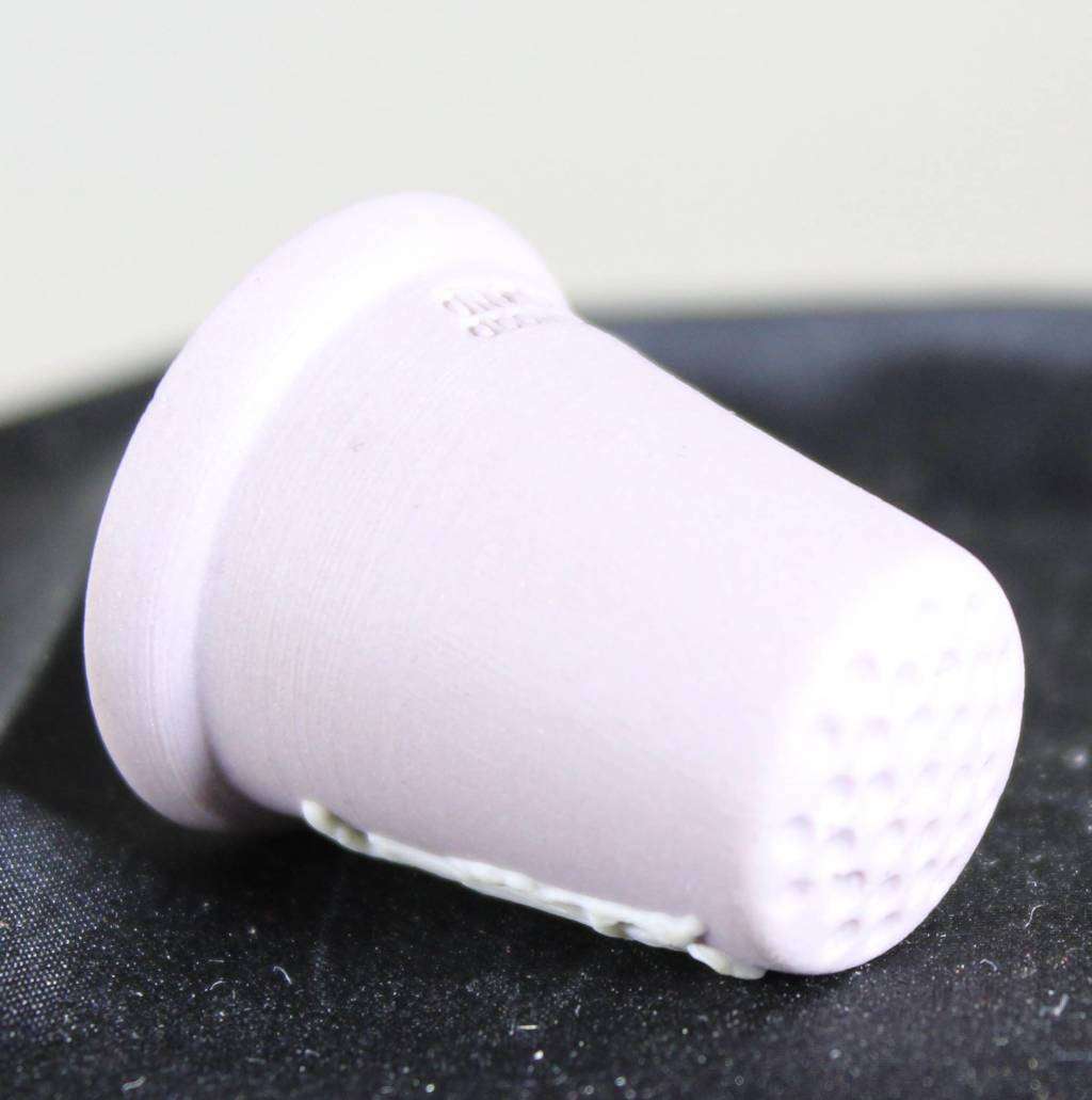 Collectible Thimble - Wedgwood Pink Thimble - Lady Playing Harp - Act Fast!! Bid Now!!!