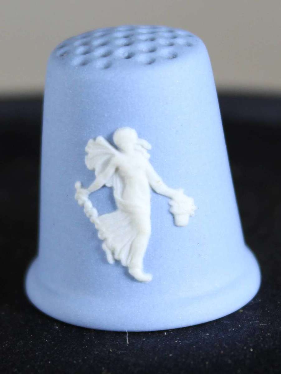 Collectible Thimble - Wedgwood - Blue - Angel - Act Fast!! Bid Now!!!