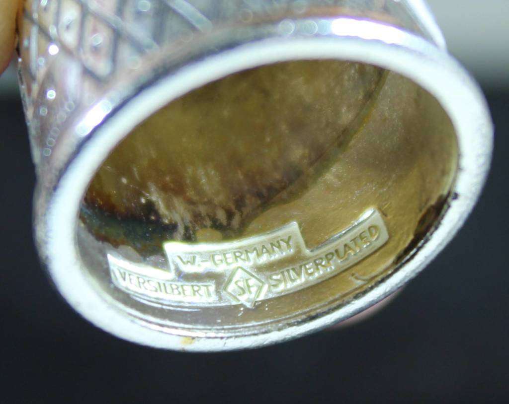 Collectible Thimble - West Germany Silver Plated with Enamel - Act Fast!! Bid Now!!!