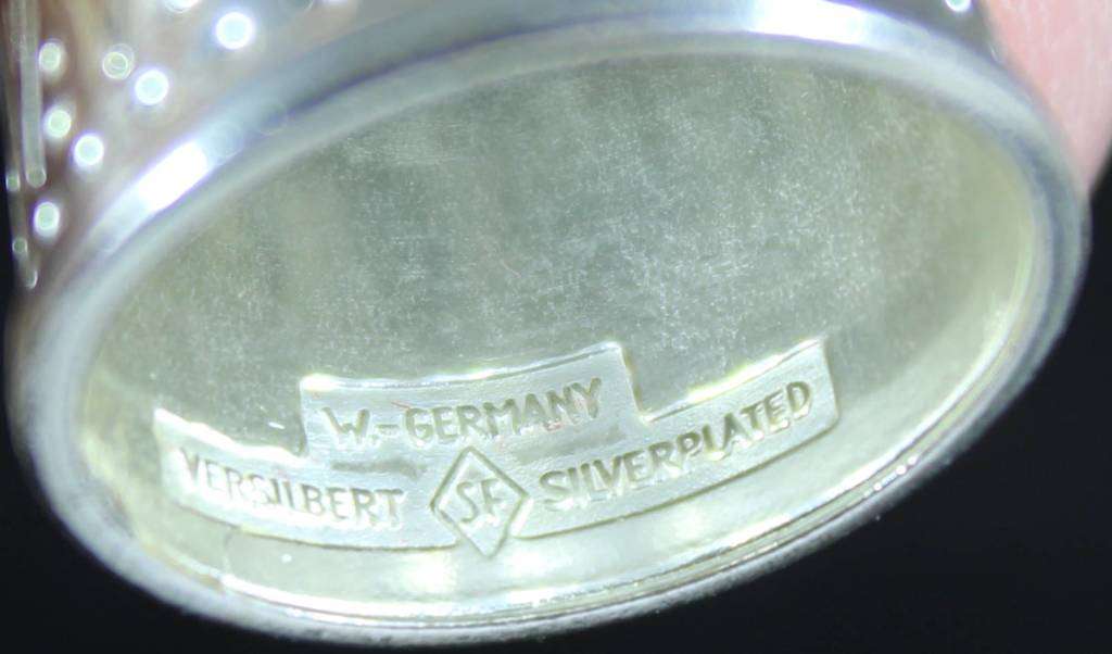 Collectible Thimble - West Germany Silver Plated with Enamel - Act Fast!! Bid Now!!!