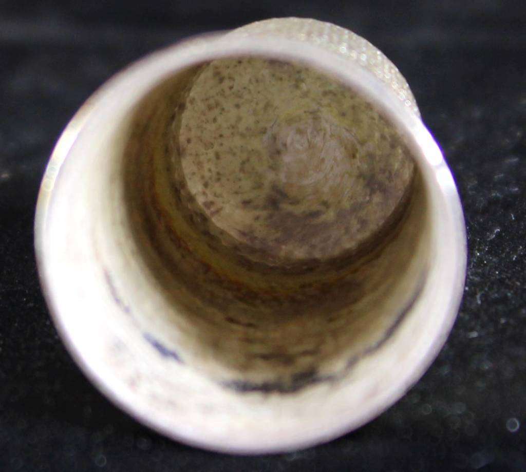 Collectible Thimble - Silver - Marked 925 with Enamel Band 3g - Act Fast!! Bid Now!!!