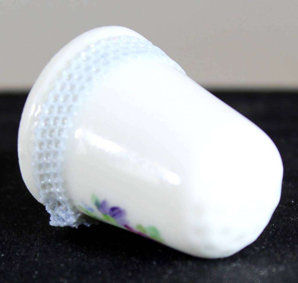 Collectible Thimble - Irish Dresden - Blue Lace - Act Fast!! Bid Now!!!