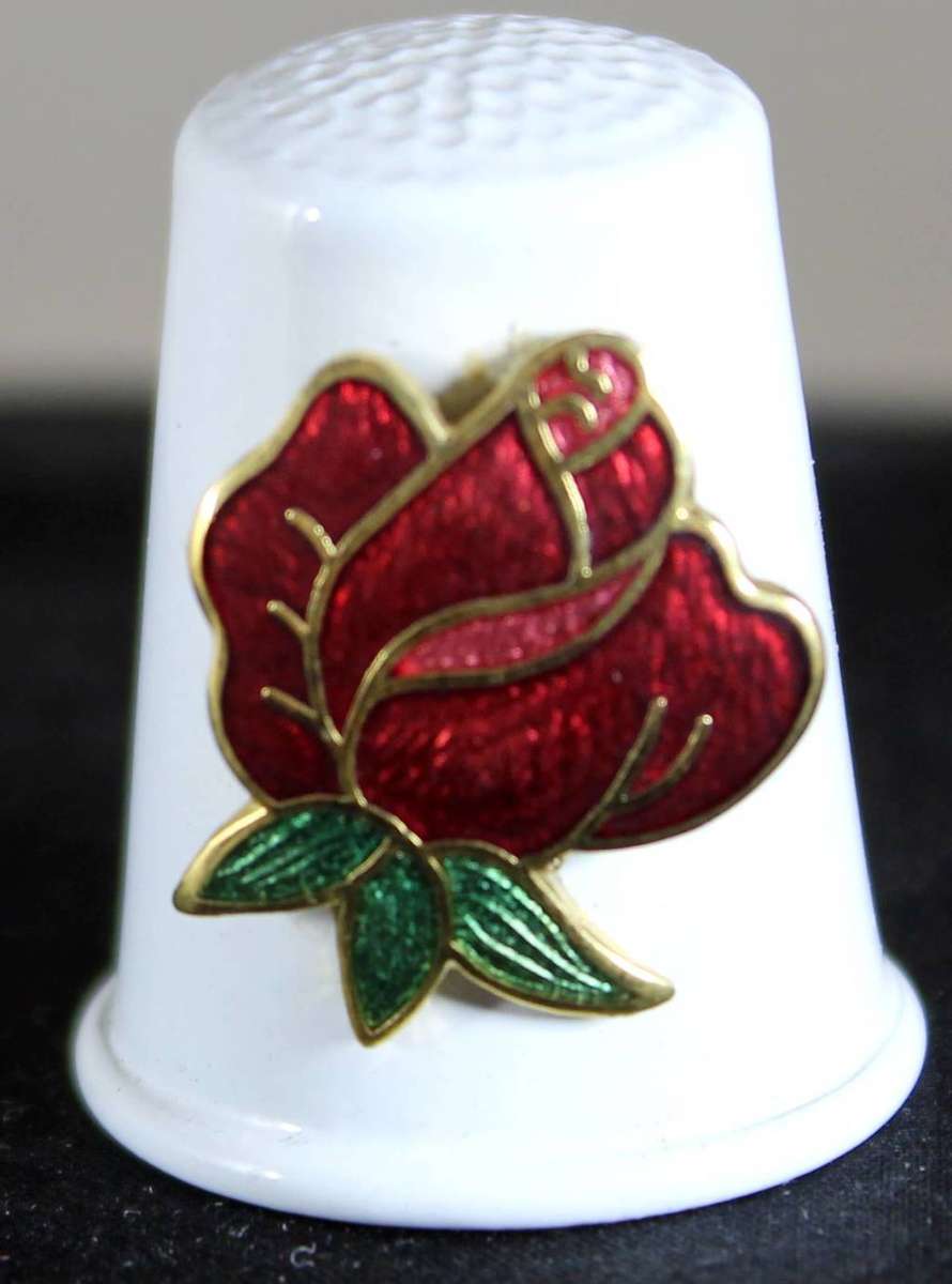 Collectible Thimble - Metal Rose - Act Fast!! Bid Now!!!