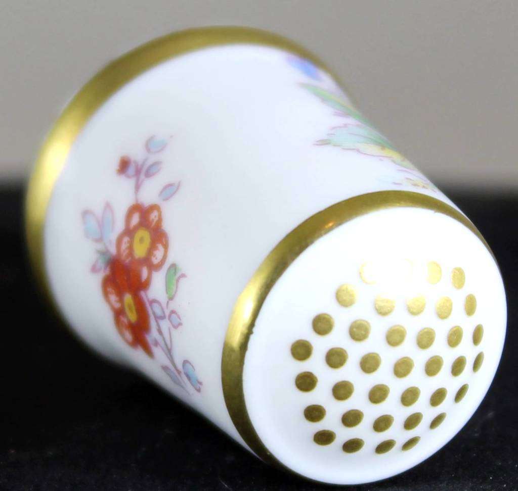 Collectible Thimble - Royal Crown Derby LVI - Pink Rose - Act Fast!! Bid Now!!!