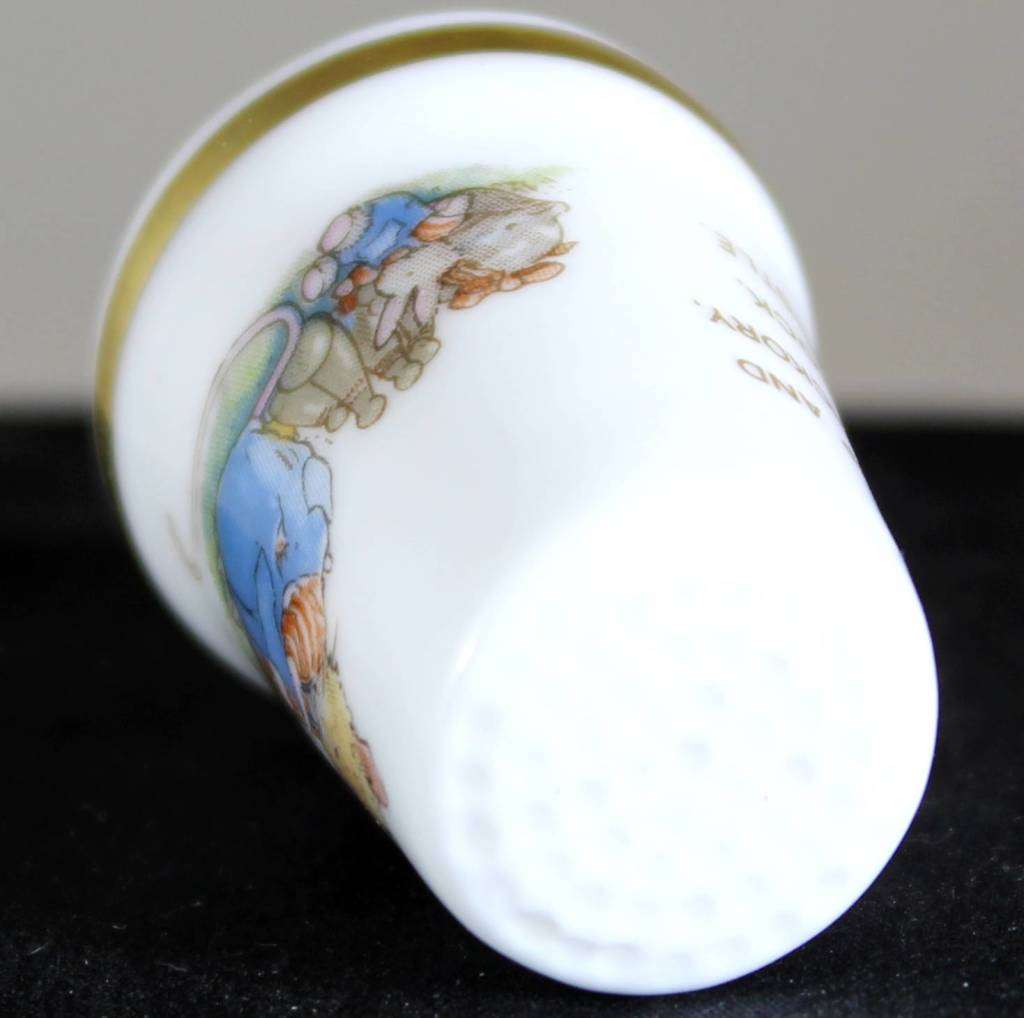 Collectible Thimble -Royal Doulton-Jill Barklem 1983- Wilfred playing Wistle - Act Fast!! Bid Now!!!