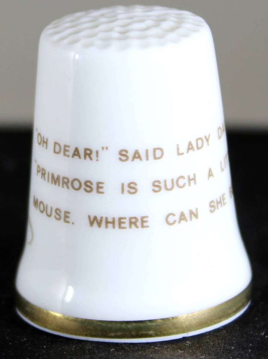 Collectible Thimble -Royal Doulton-Jill Barklem 1983- Lady Woodmouse - Act Fast!! Bid Now!!!