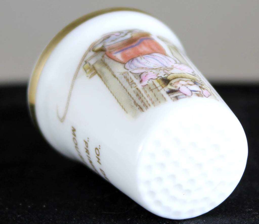 Collectible Thimble -Royal Doulton-Jill Barklem 1983- Lady Woodmouse - Act Fast!! Bid Now!!!