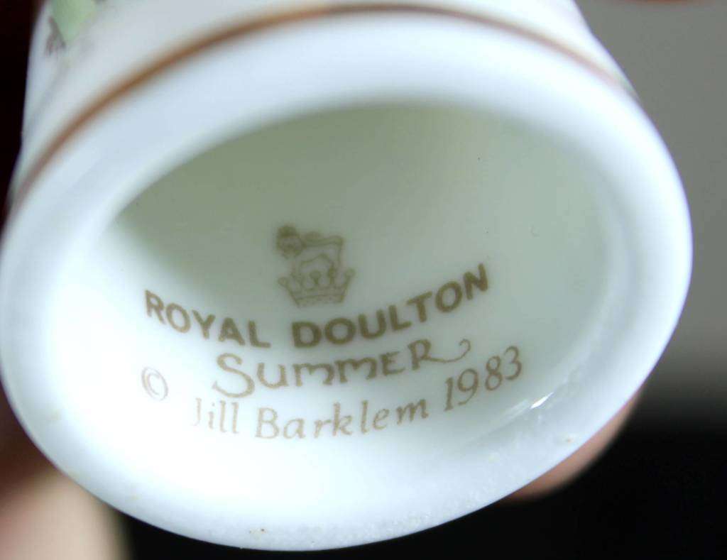 Collectible Thimble -Royal Doulton-Jill Barklem 1983- Basil in the Rushes- Act Fast!! Bid Now!!!