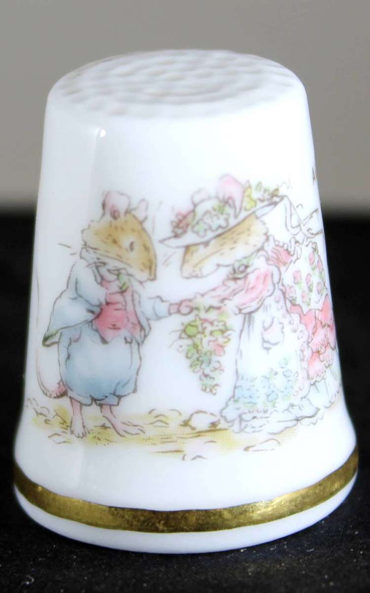 Collectible Thimble -Royal Doulton-Jill Barklem 1983-The Wedding- Act Fast!! Bid Now!!!