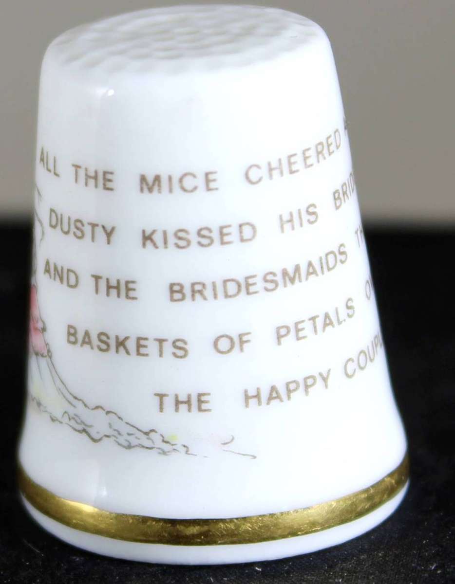 Collectible Thimble -Royal Doulton-Jill Barklem 1983-The Wedding- Act Fast!! Bid Now!!!