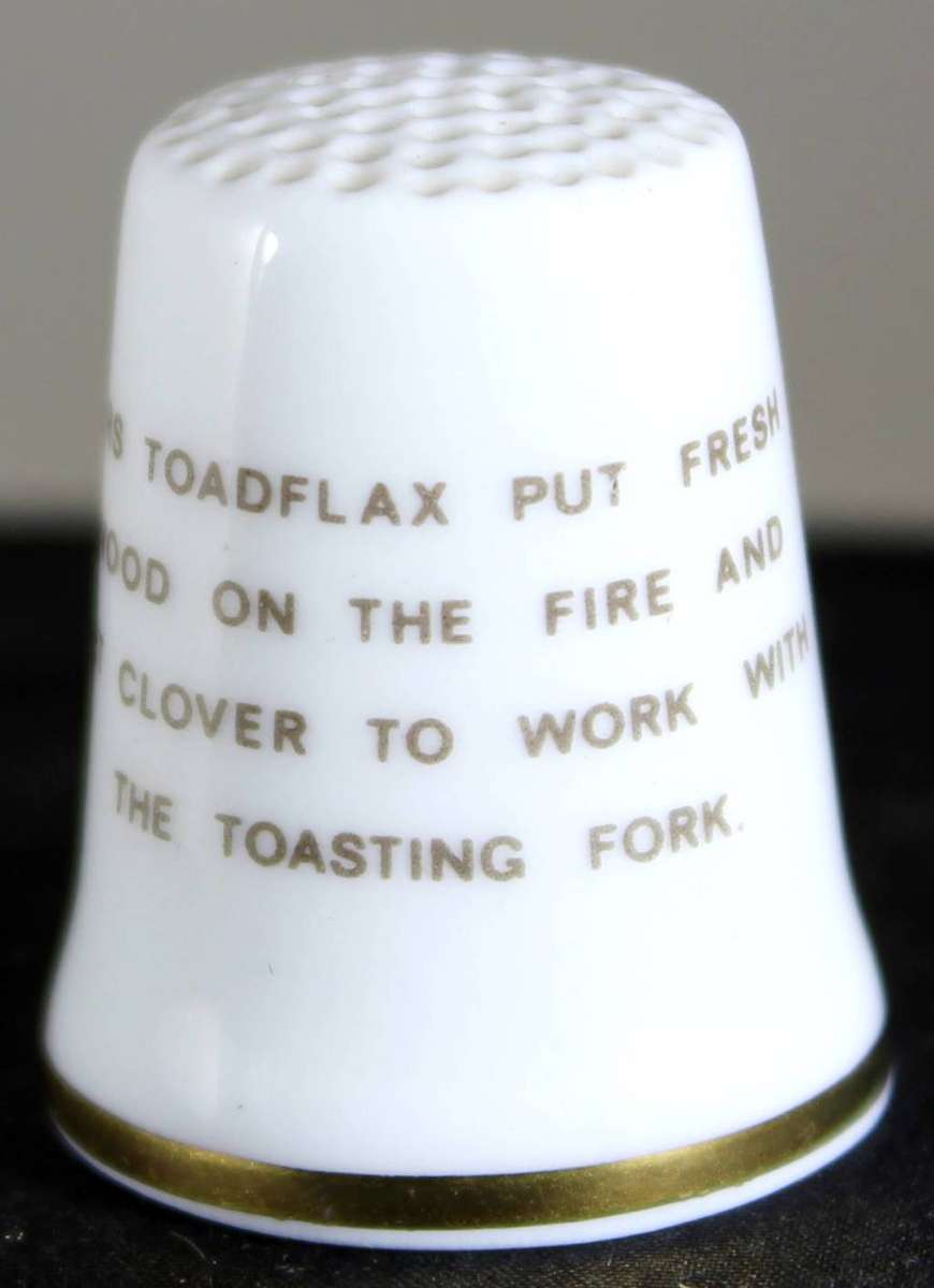 Collectible Thimble -Royal Doulton-Jill Barklem 1983-Clover Tasting Bread- Act Fast!! Bid Now!!!