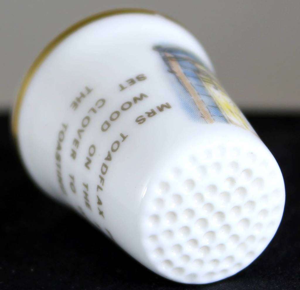 Collectible Thimble -Royal Doulton-Jill Barklem 1983-Clover Tasting Bread- Act Fast!! Bid Now!!!