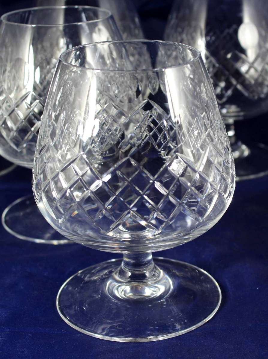 Set of 11 of Crystal Brandy Sniffers Glasses